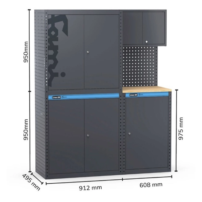 Vendita online Arredo per officina e garage da 1520x495x1900 mm.